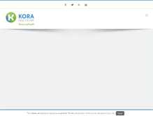 Tablet Screenshot of korahealthcare.com
